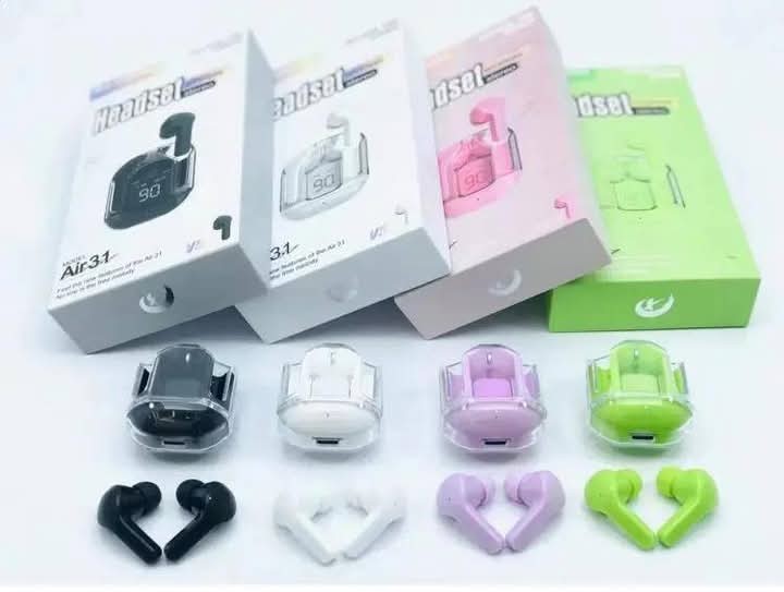 Air 31 Earbuds Wireless Earbuds With Crystal Transparent Case Type C Charging And Bluetooth 5.3 Providing Durable Quality