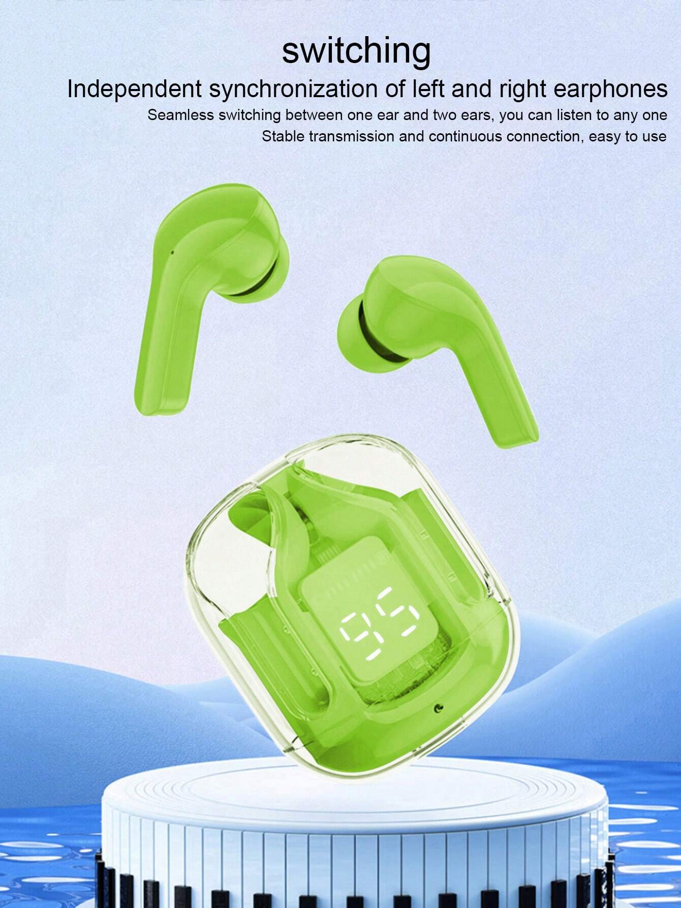 Air 31 Earbuds Wireless Earbuds With Crystal Transparent Case Type C Charging And Bluetooth 5.3 Providing Durable Quality