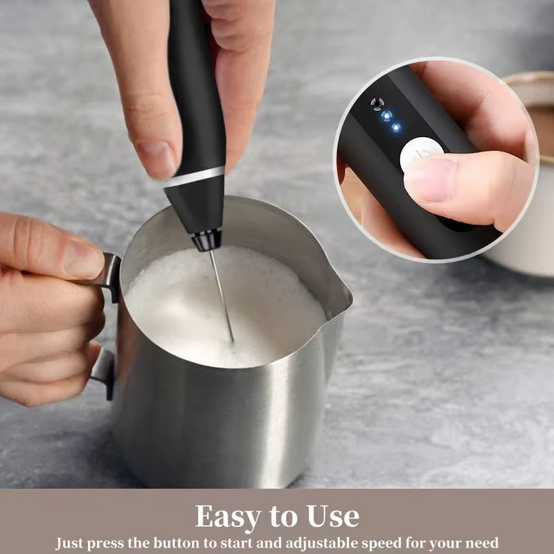 Coffee and Egg Beater | USB Rechargeable Powerful Milk Frother for Coffee, Cappuccino, Latte, Matcha, Hot Chocolate & Kitchen Use | High-Speed Stainless Steel Whisk Mixer